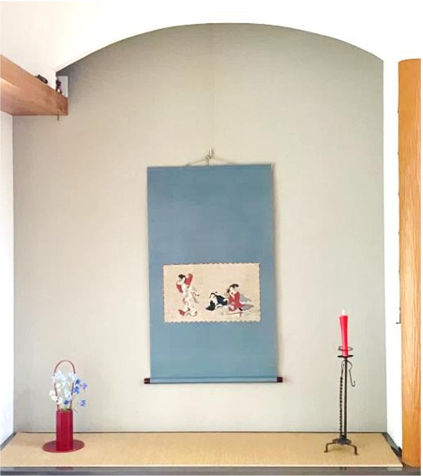 Tanzszene 遊女画 | Ukiyo e Malerei 浮世絵 | 17.Jh. (Stil von Hikone Stellschirm)