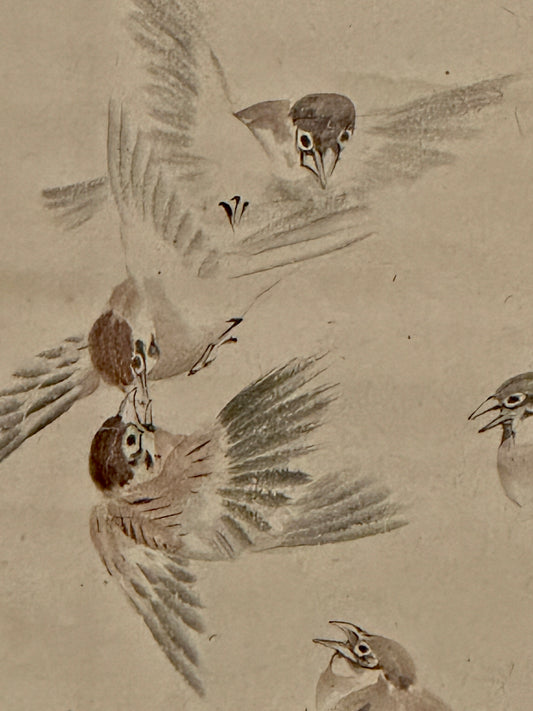 Spatzen im Bambus 省の竹 | Kishi Chikudō 岸竹堂 | 1826-1897 – Morikawa Sōbun | 1847 -1932 森川曽文 |