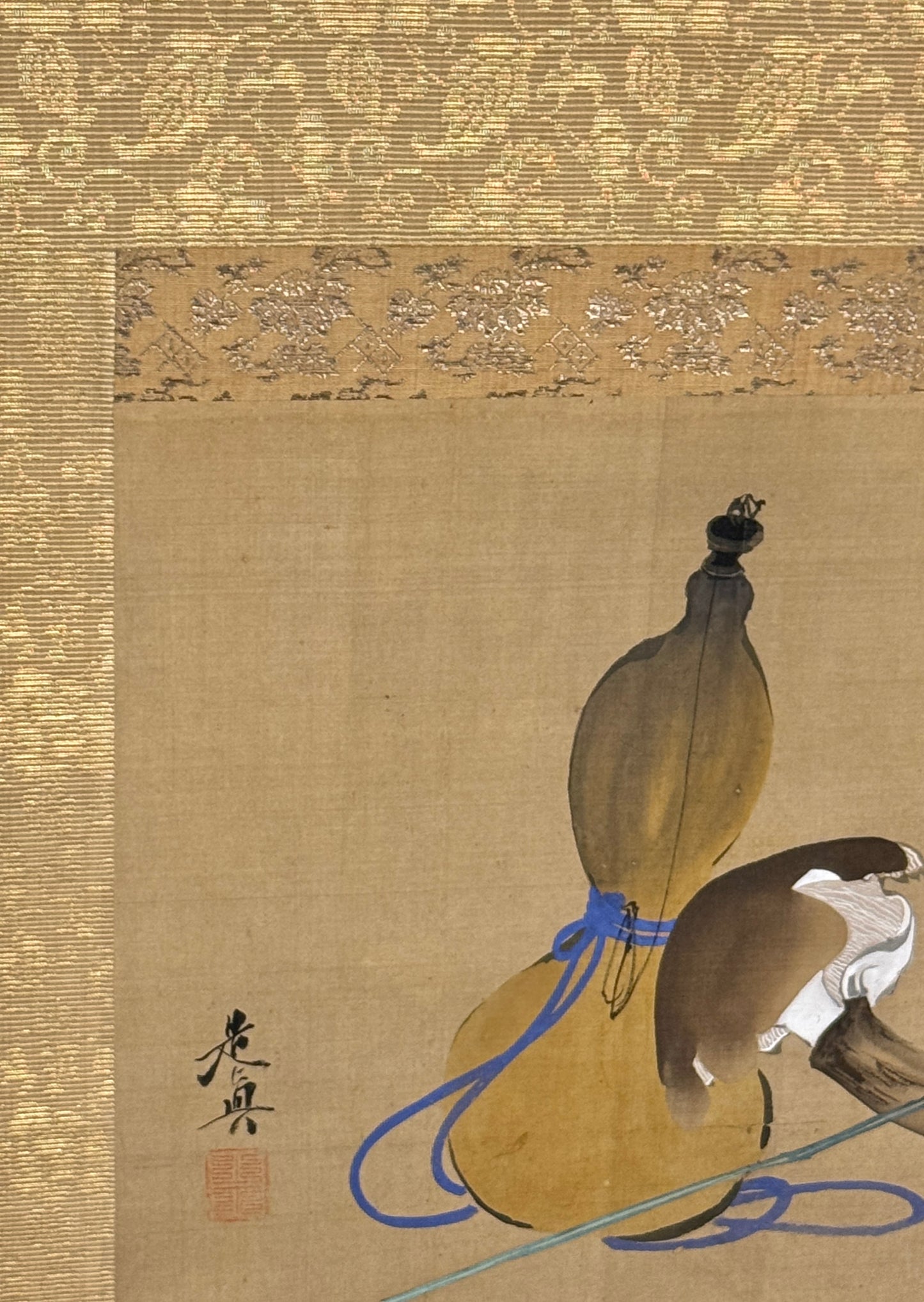 Stillleben – Kürbisförmige Sakeflasche und Pilze | Shibata Zeshin 柴田是 | 1807-1891