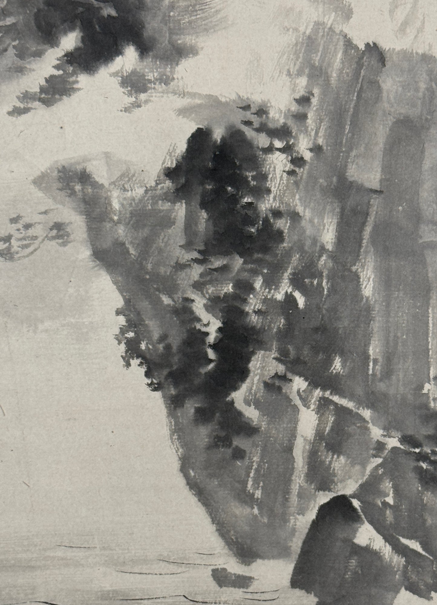 Landschaft mit Boot  |  Mori Kansai 森寛斎  |  1814-1894 (gemalt im Sommer 1869)