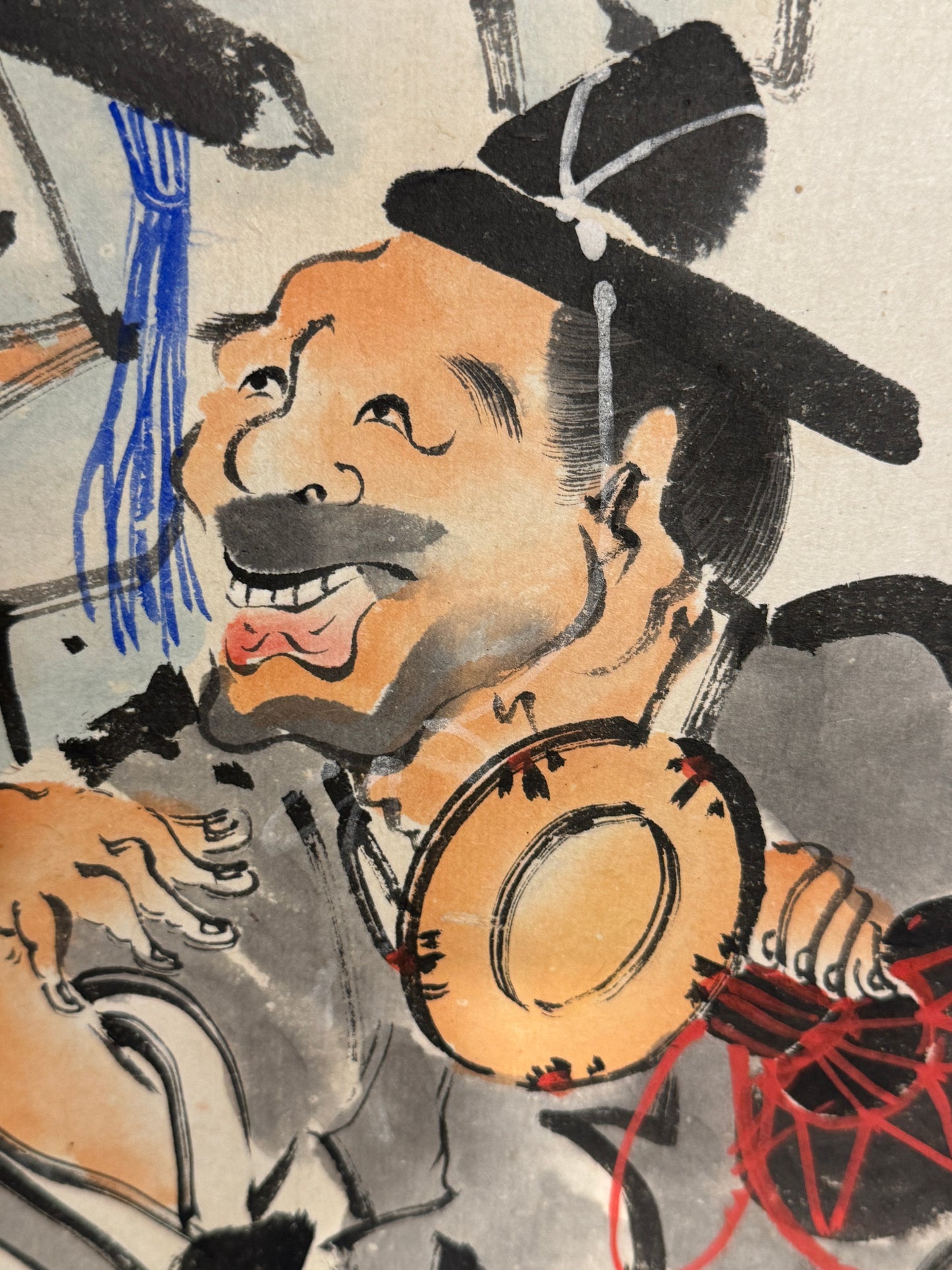 Zwei Manzai Performer  漫才 |  Kawanabe Kyōsai  河鍋暁斎 | 1831-1889