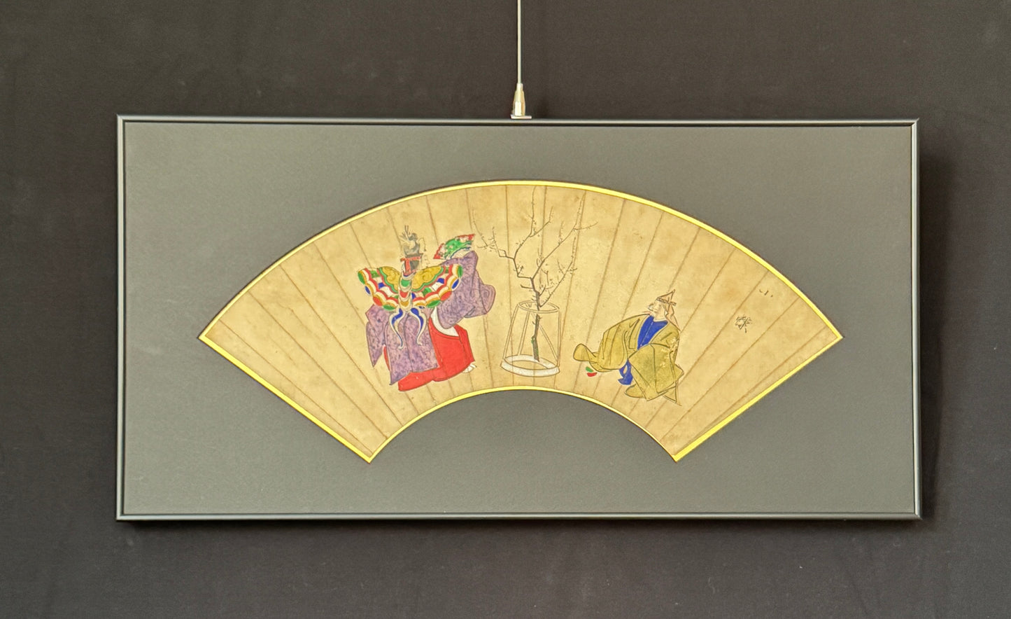 Fächerbild Nō-Stück „Kochō“ 胡蝶 | Tosa Mitsubumi 土佐光文 | 1812-1879