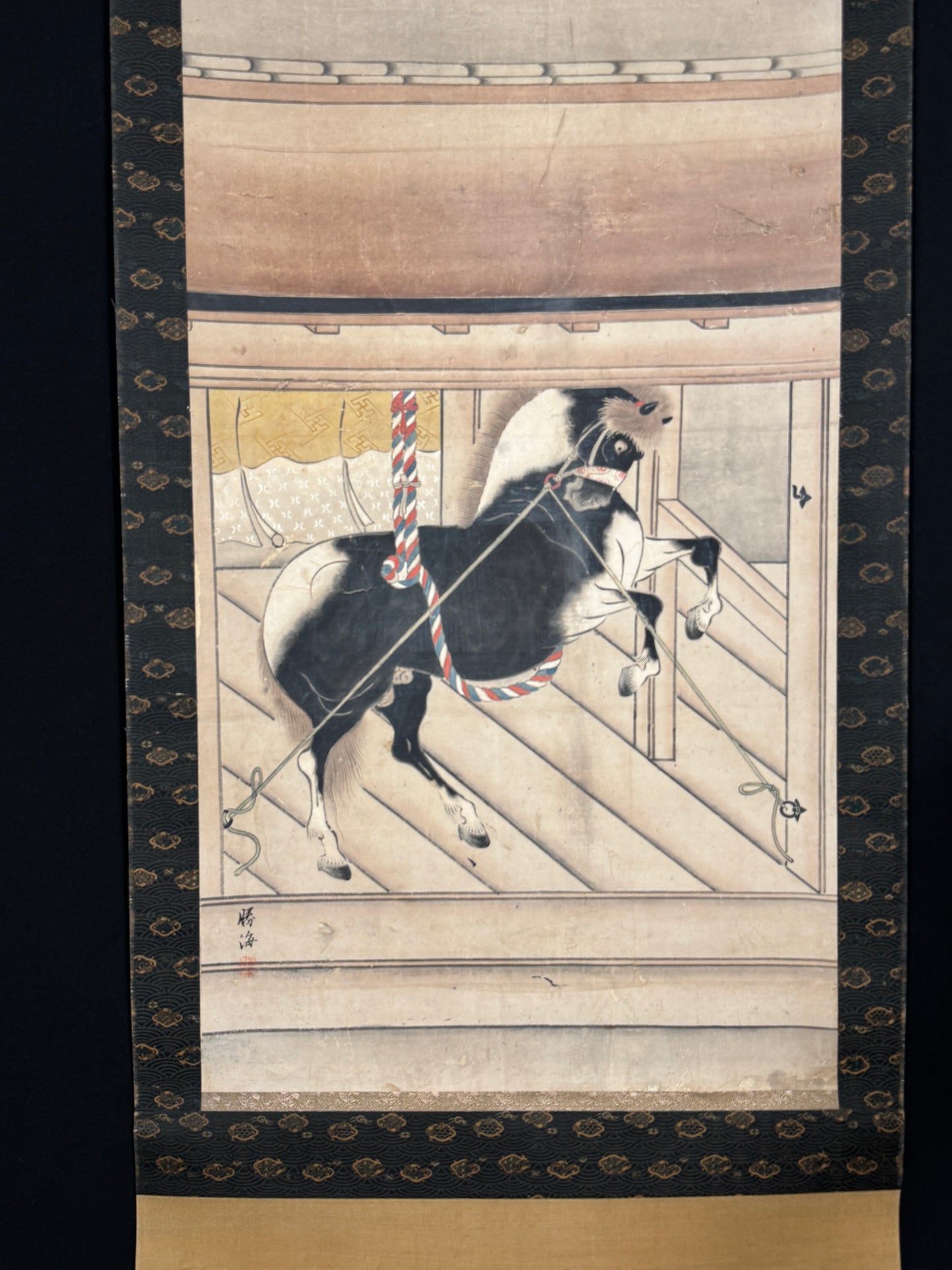 Diptych two horses | Kanō Hōgai 狩野芳崖 (signed Shōkai 勝海) | 1828-1888