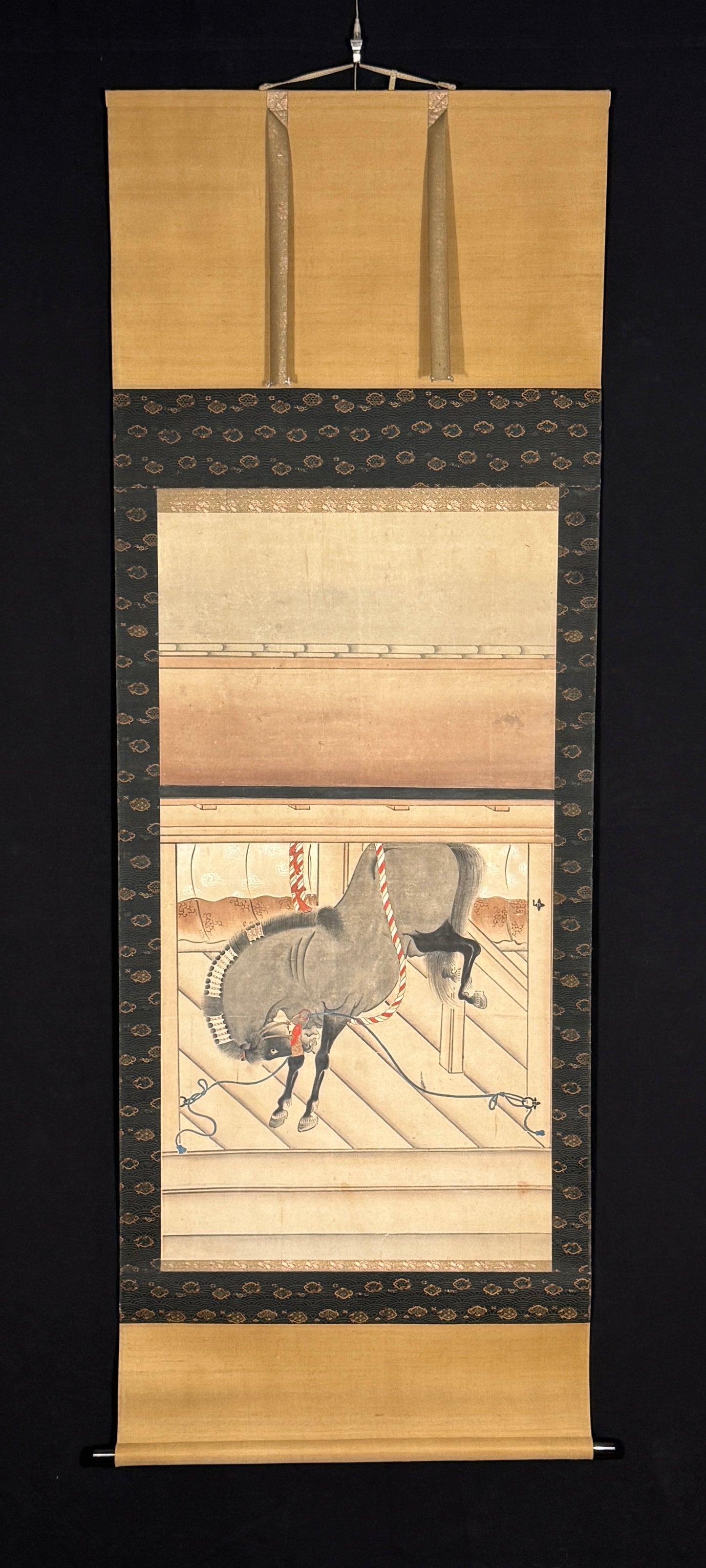 Diptych two horses | Kanō Hōgai 狩野芳崖 (signed Shōkai 勝海) | 1828-1888