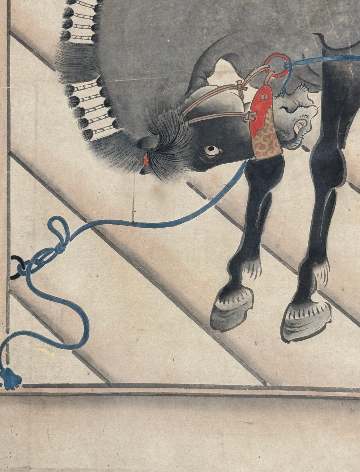 Diptych two horses | Kanō Hōgai 狩野芳崖 (signed Shōkai 勝海) | 1828-1888