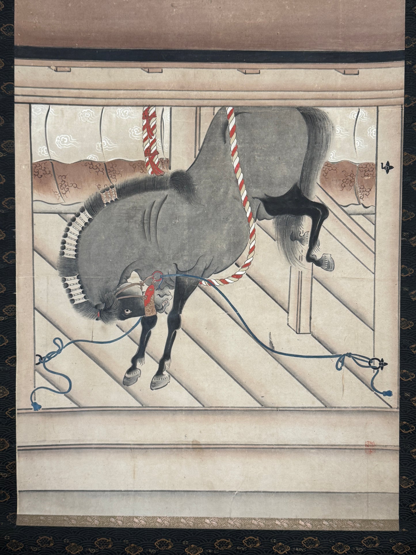 Diptych two horses | Kanō Hōgai 狩野芳崖 (signed Shōkai 勝海) | 1828-1888