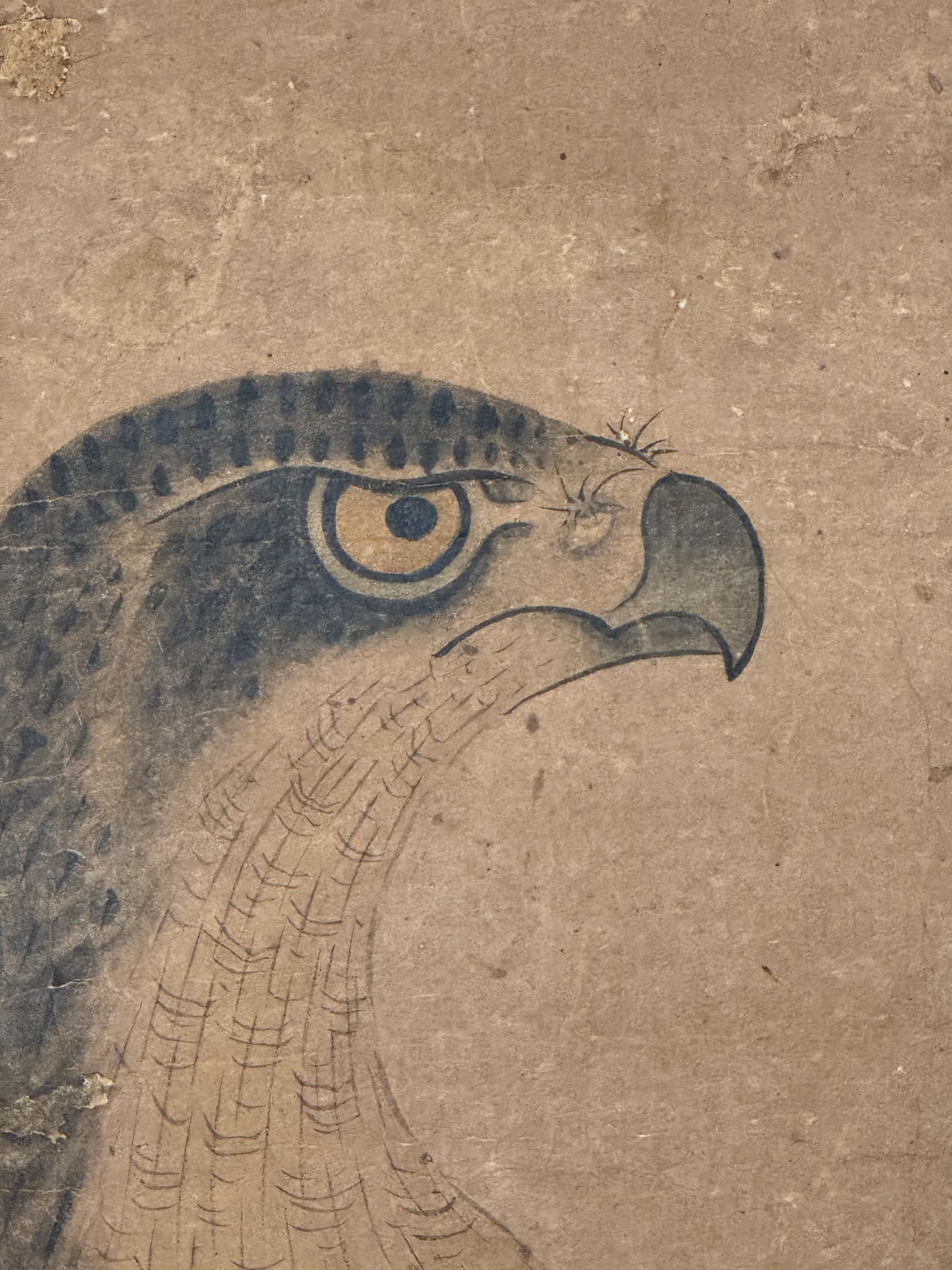 Falcon on decorative pole | Toki Tomikage 土岐富景 (possibly also 土岐頼芸 1501-1582, or 土岐洞文) | 16th century
