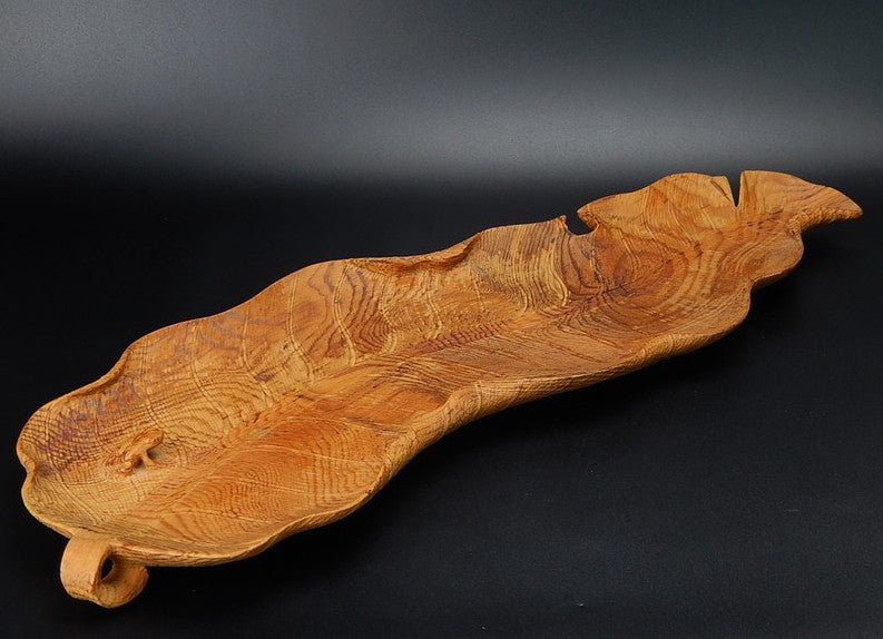 Sencha tray “Banana Leaf with Frog” | Jōzan 丈山 | 20th century