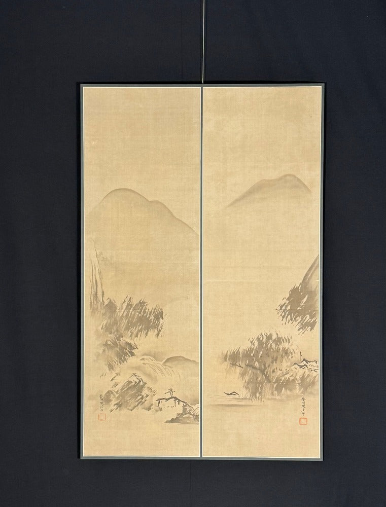 Panel: Two Landscapes (formerly Diptych) | Kanō Yōsen'in 狩野養川院 | 1753-1808