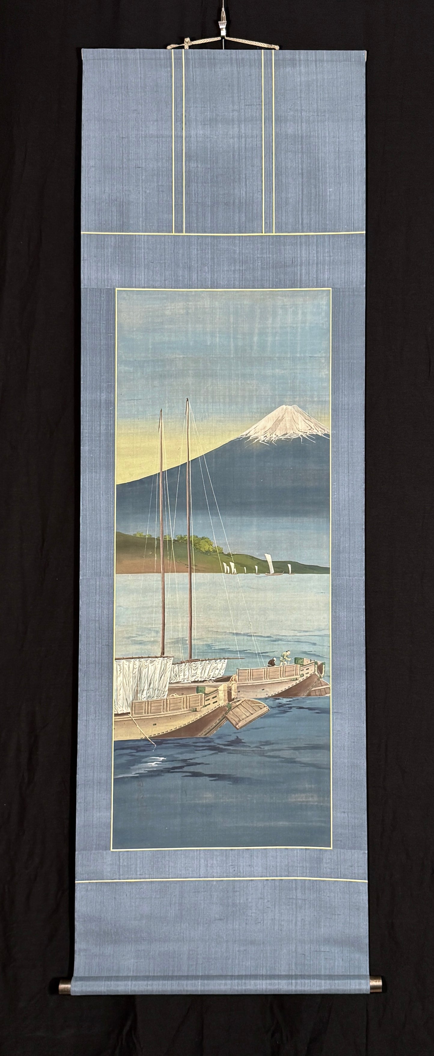 Diptych Fuji with seascape | Shiba Kōkan 司馬江漢 | 1747-1818