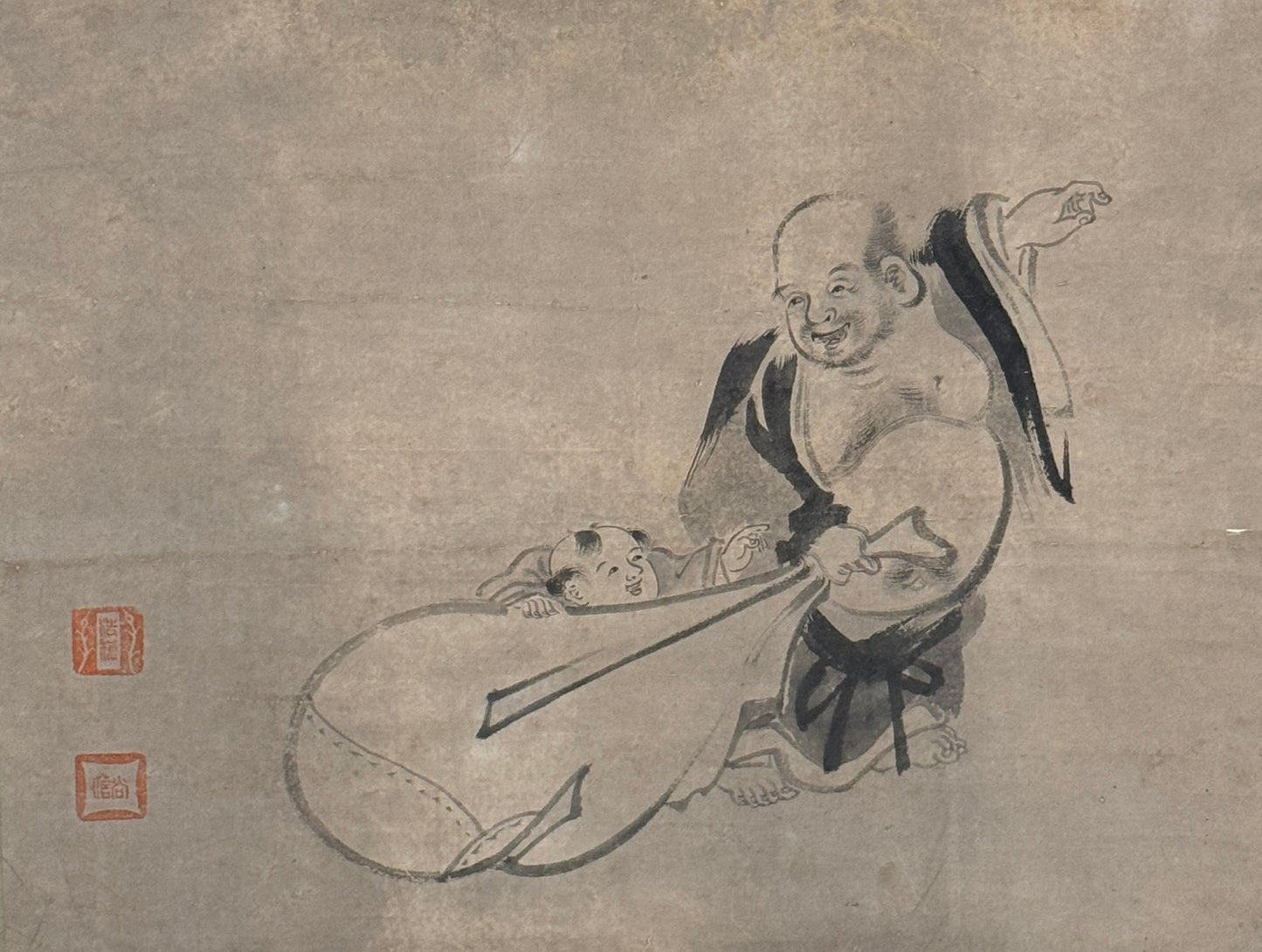 Hotei (God of Luck) | Kanō Naonobu attr. 狩野尚信（伝）| 1607-1650