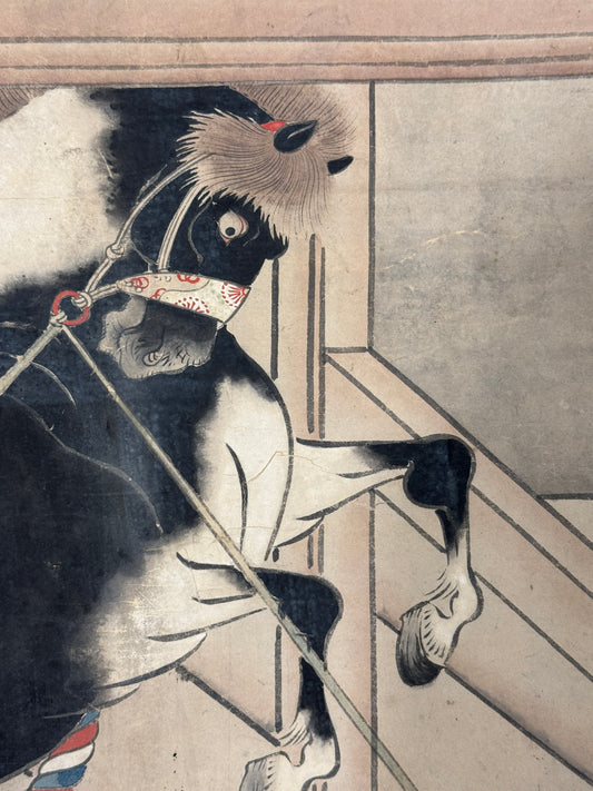 Diptychon zwei Pferde | Kanō Hōgai 狩野芳崖 (signiert mit Shōkai 勝海) | 1828-1888