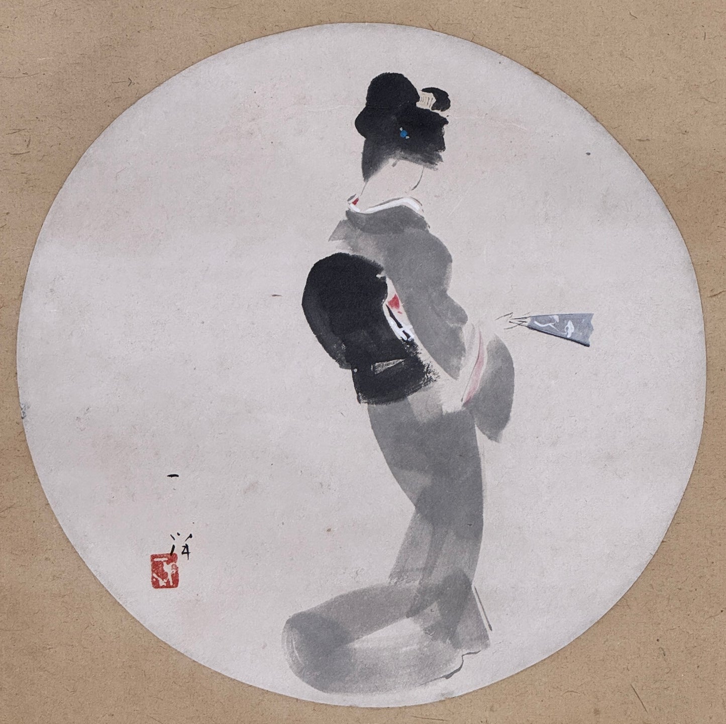 Rundbild Jiuta (das Tanzstück Yuki 雪 „Schnee“) | Matsumoto Ichiyō　松本一洋 | 1893-1952