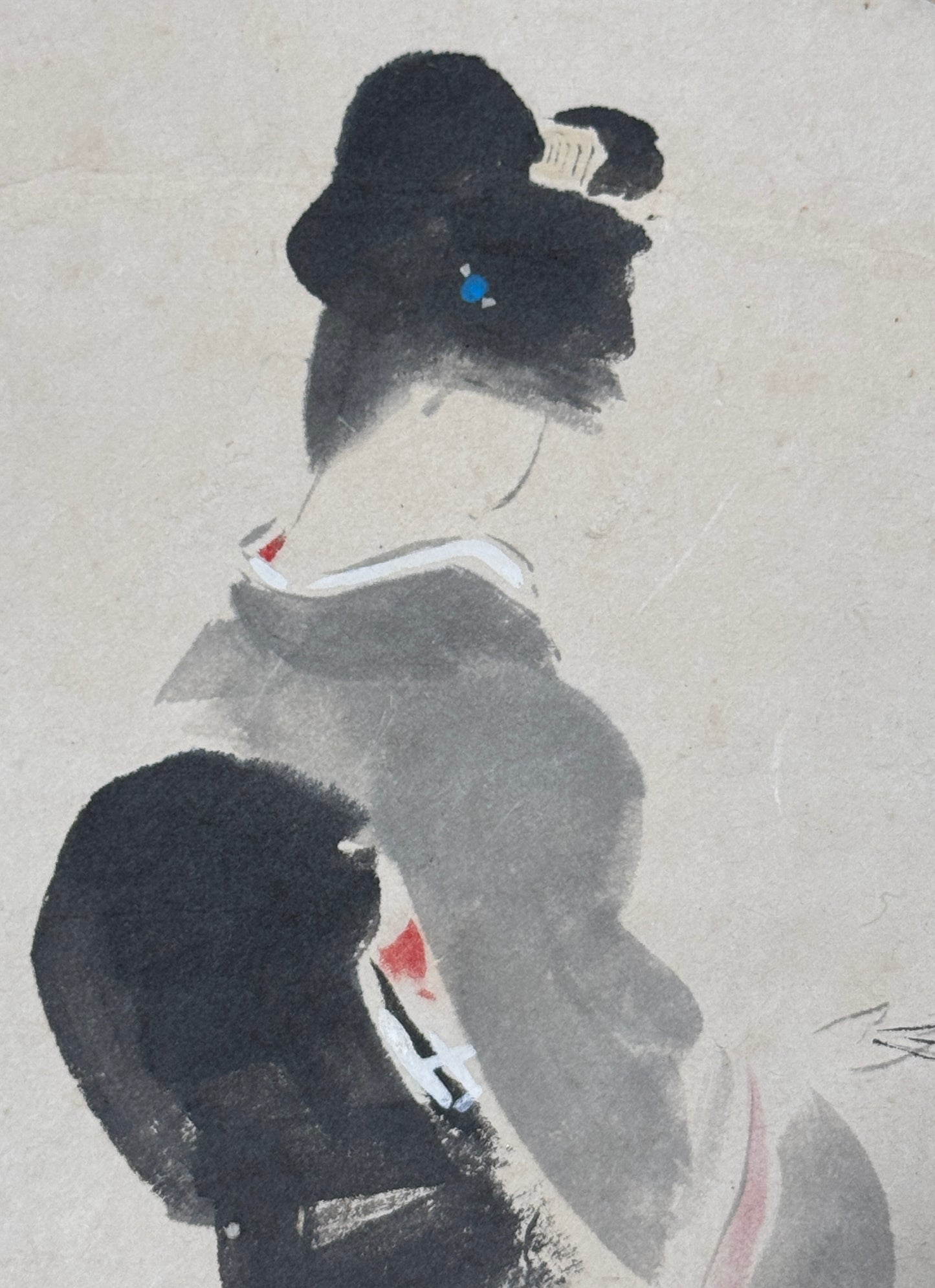 Rundbild Jiuta (das Tanzstück Yuki 雪 „Schnee“) | Matsumoto Ichiyō　松本一洋 | 1893-1952