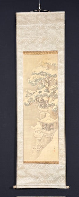 Affen in Tempellaternen im Schnee | Mori Ippō 森一鳳 | 1798-1871