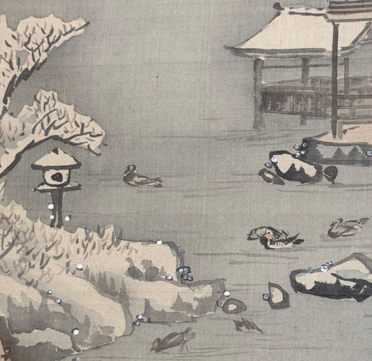 Kinkakuji im Winter  冬景色の金閣寺 | Mori Kansai  森寛斎 | 1814-1894　(gemalt 1869)