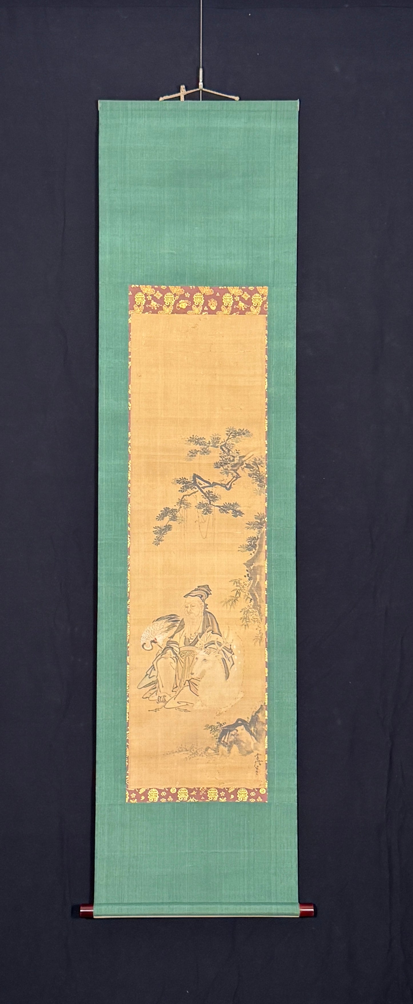 Kalligrafie Triptychon „langes Leben/Jurōjin/Glück“  寿/寿老人/福 | Kanō Tsunenobu  狩野常信 | 1636-1713