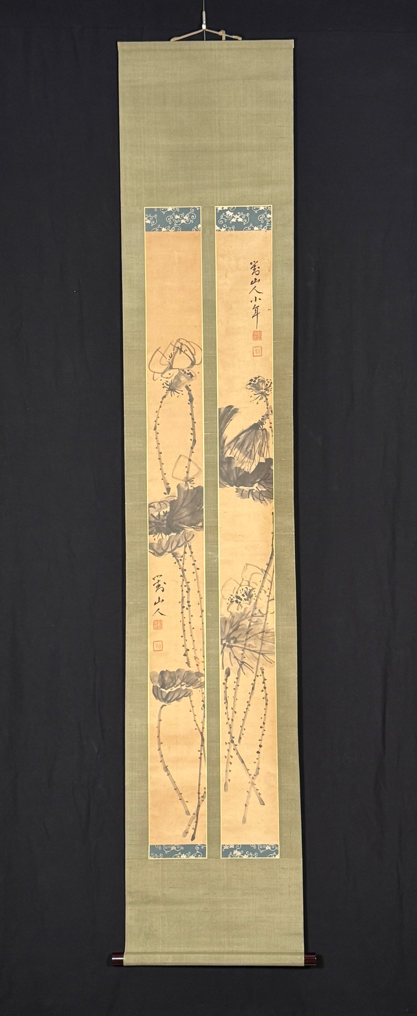 Diptychon Lotus | Hine Taizan 日根對山 | 1813-1869 (vermutlich 1860)