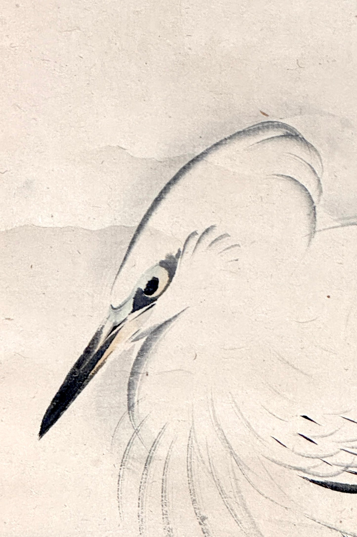 Weißer Reiher auf Beutefang | Nishiyama Kan'ei 西山完瑛 | 1833-1897