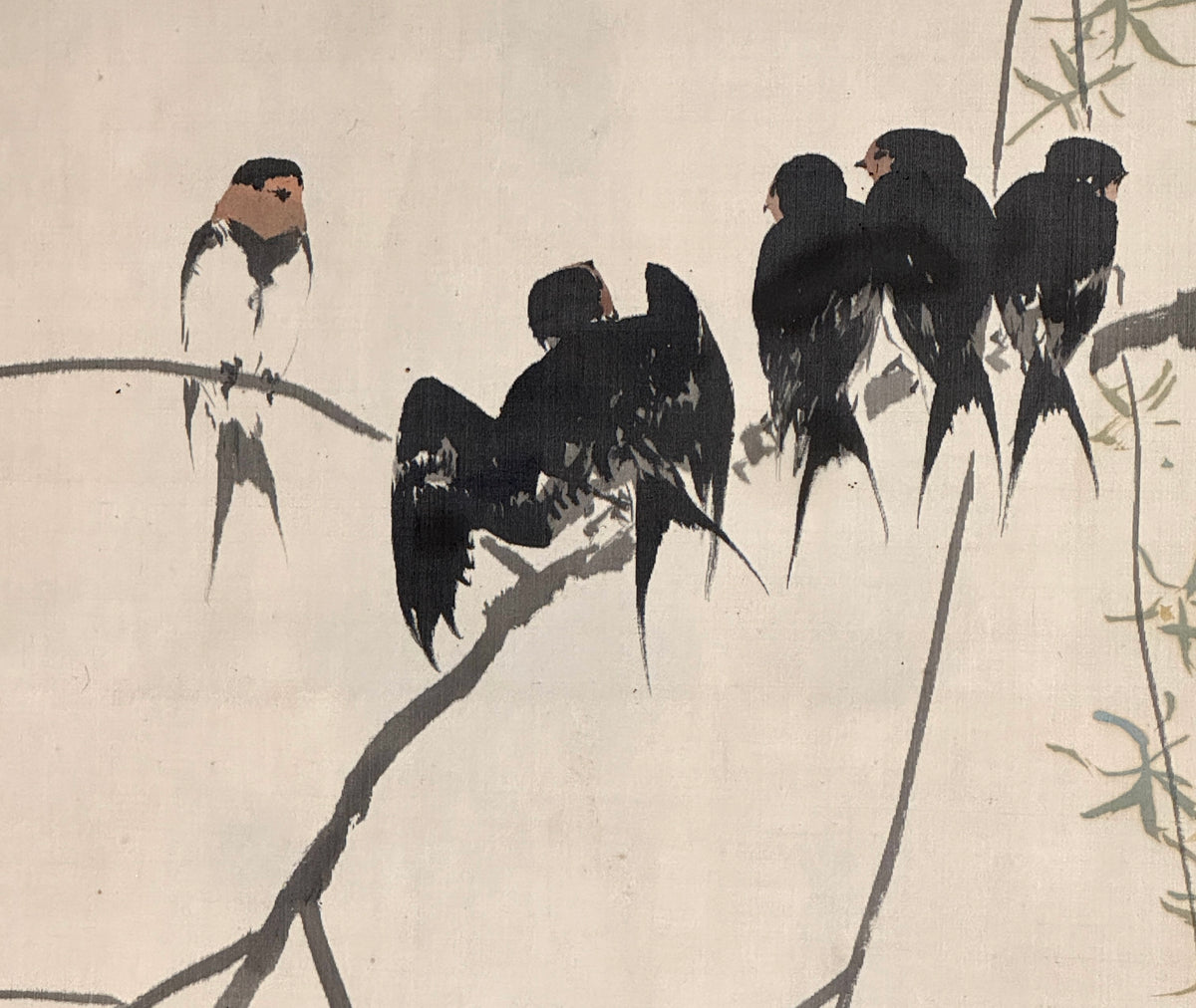 Schwalben auf Weide | Konoshima Ōkoku 木島桜谷 | 1877-1938