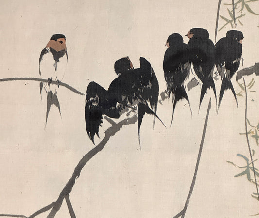 Schwalben auf Weide | Konoshima Ōkoku 木島桜谷 | 1877-1938