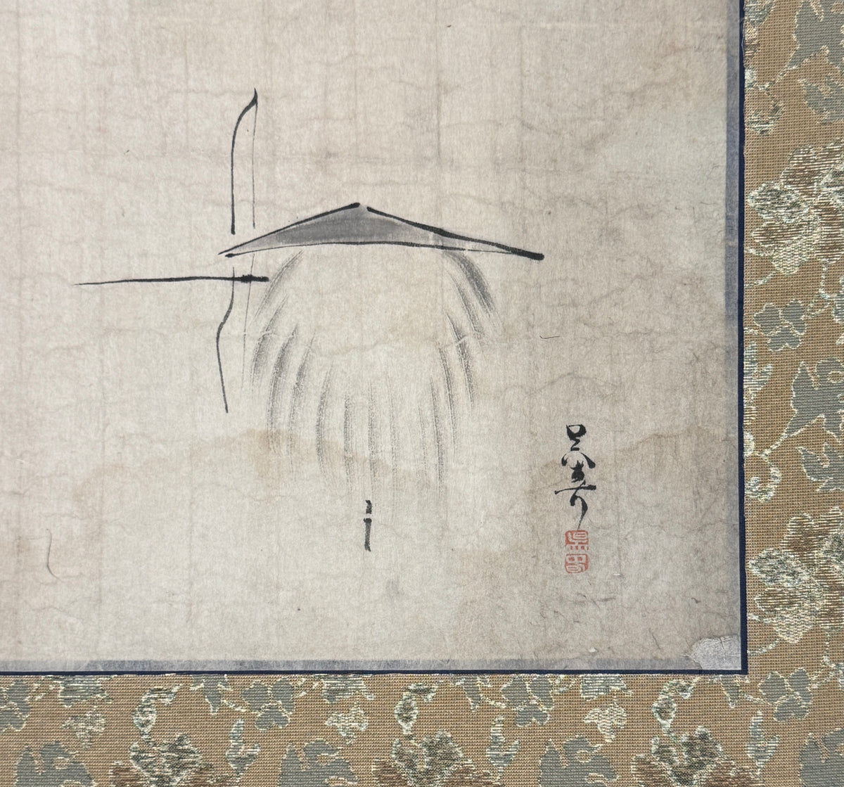 Herbstgedicht mit Schütze als Vogelscheuche | Matsumura Goshun 松村呉春 | (Haiku von Shibayama Mochitoyo 芝山持豊) |  1752-1811