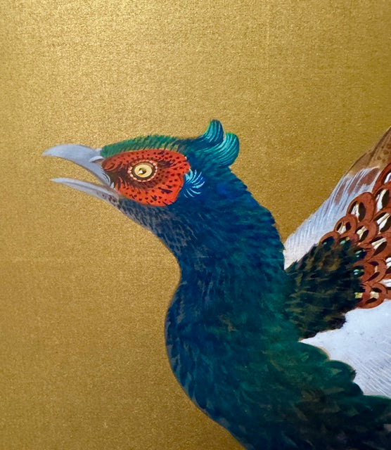 Doppelstellschirm Fasanenpaar | Ikegami Shūhō (attr.) 池上秀畝 | 1874-1944