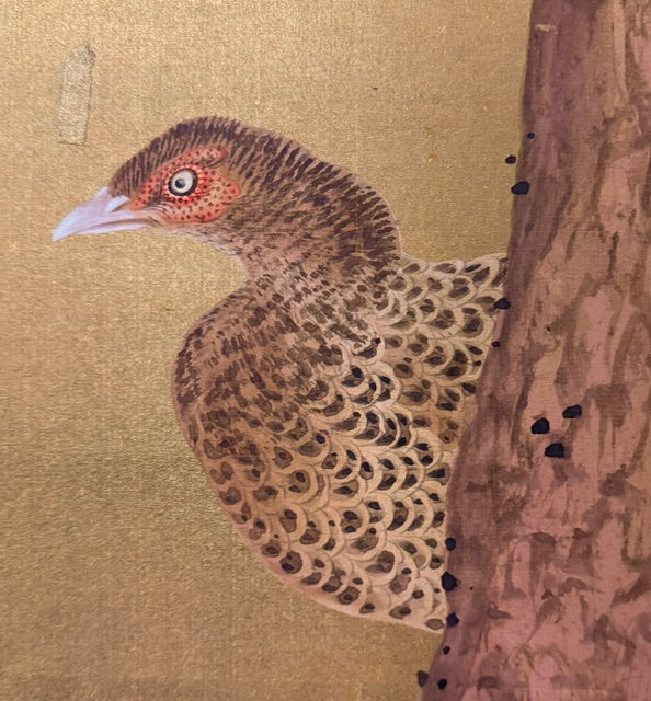 Doppelstellschirm Fasanenpaar | Ikegami Shūhō (attr.) 池上秀畝 | 1874-1944