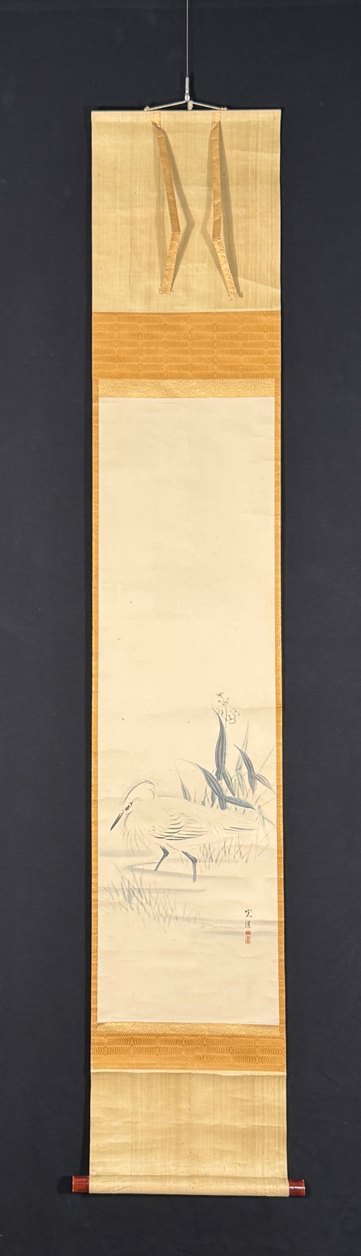 White Heron Catching Prey | Nishiyama Kan'ei 西山完瑛 | 1833–1897