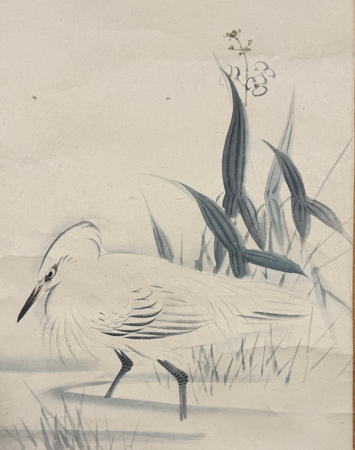 White Heron Catching Prey | Nishiyama Kan'ei 西山完瑛 | 1833–1897