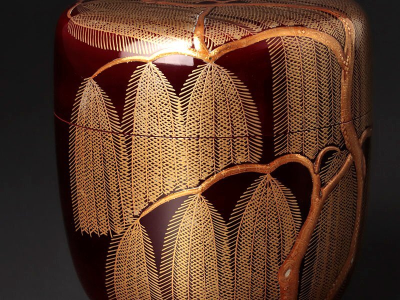 Weide auf natsume (Teedose) | Nakayama Yukihiko 中山幸比古 | 1956 -