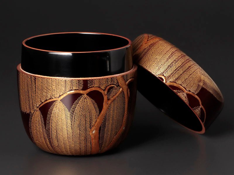 Weide auf natsume (Teedose) | Nakayama Yukihiko 中山幸比古 | 1956 -